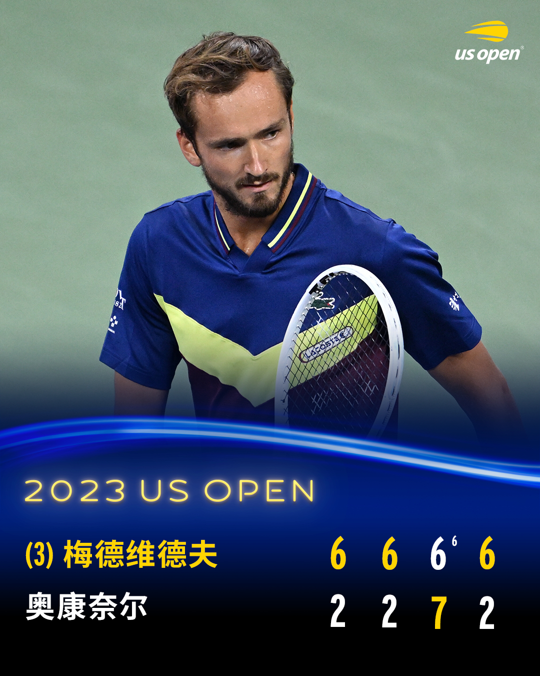 包含美网完胜温网，梅德韦杰夫刷新纪录的词条